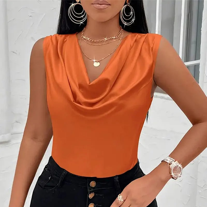 Vrouwelijke Zomer Tanktop Satijn Elegance