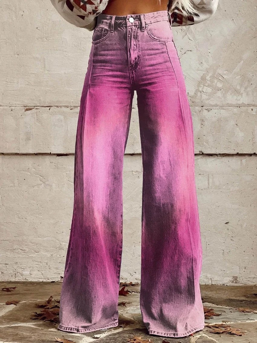 Dames Jeans Wijde Broek Retro Stijl