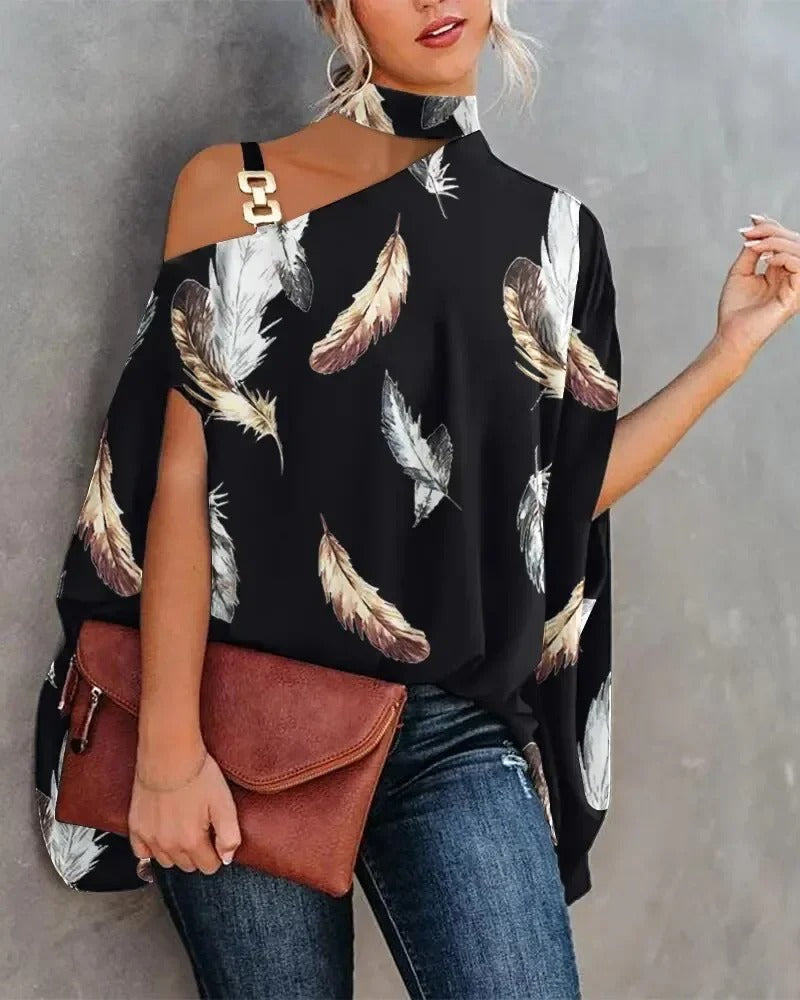 Vrouwelijke Off-the-Shoulder Top Elegant en Chic
