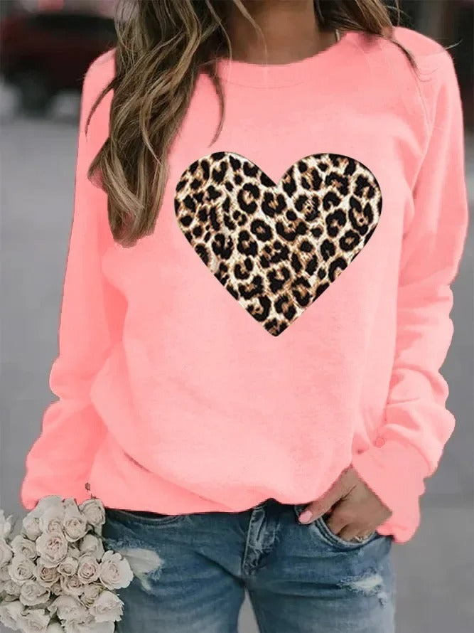 Dames Sweater Dierenprint Ronde Hals Zacht