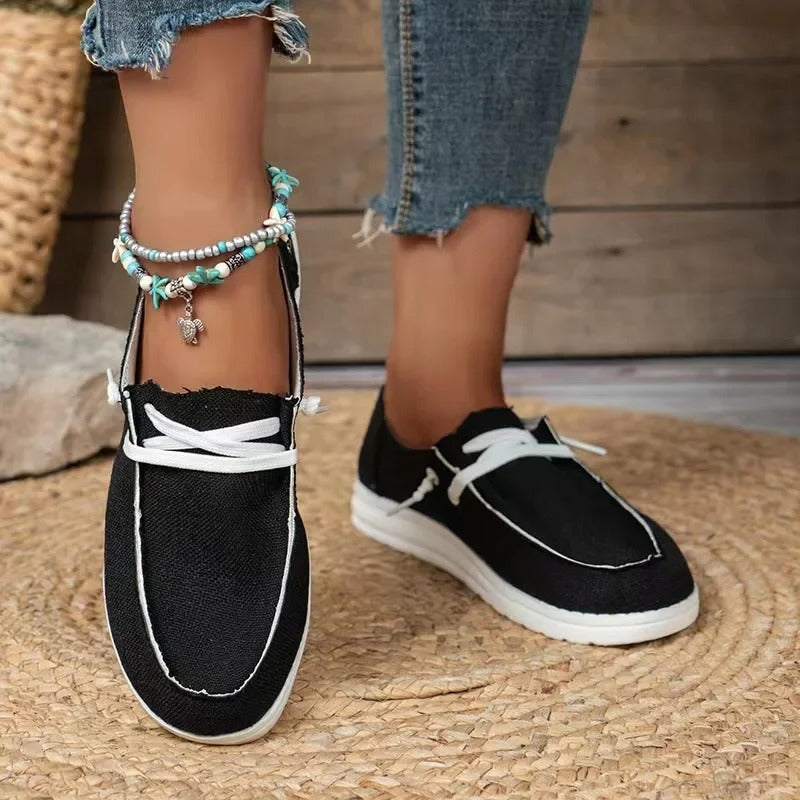 Dames Canvas Sneakers Beverly Stijl Casual