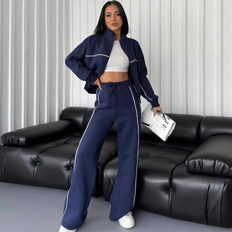 Dames Gebreide Trui en Broek Set Warme Winteroutfit