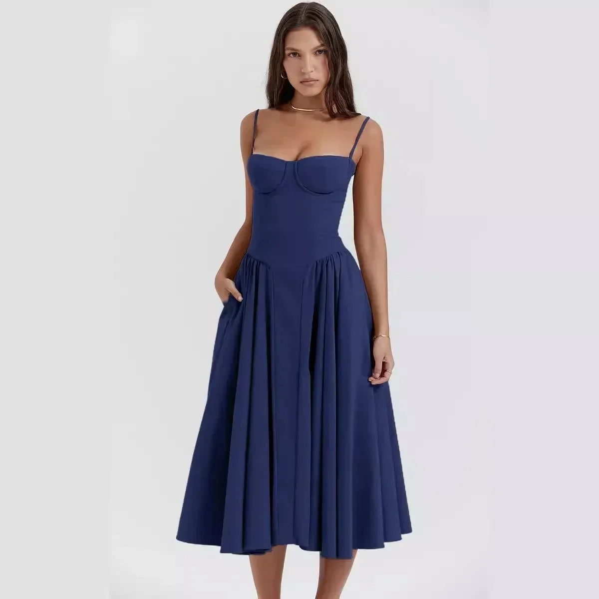 Vrouwelijke Zomerjurk Mouwloos Elegant Jurk voor Dame
