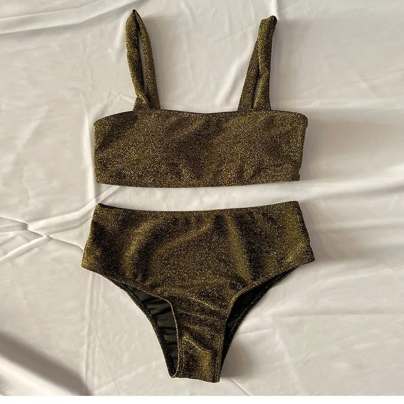 Strand Bikiniset voor Vrouw Glitter Badmode