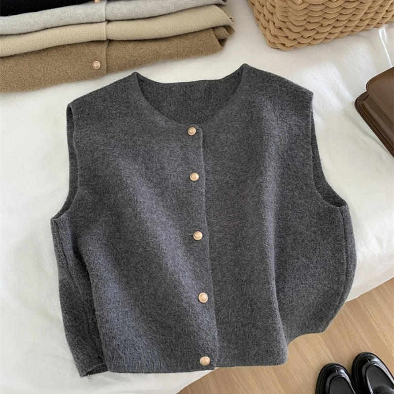 Mouwloos Vest Gebreid Zomer Jurk Vest
