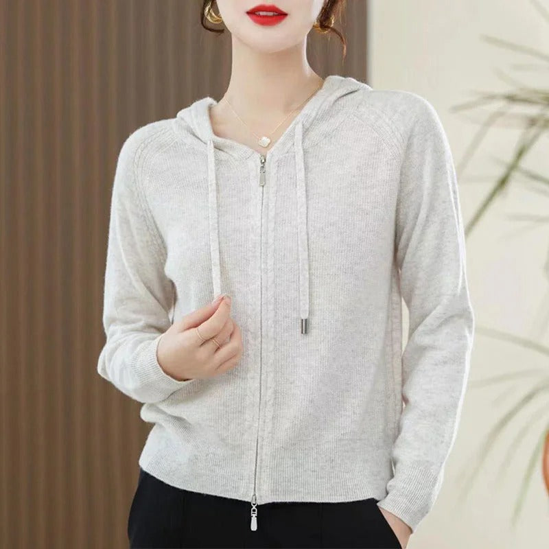 Vrouwelijke Hoodie Trui Zachte Kasjmier Stof