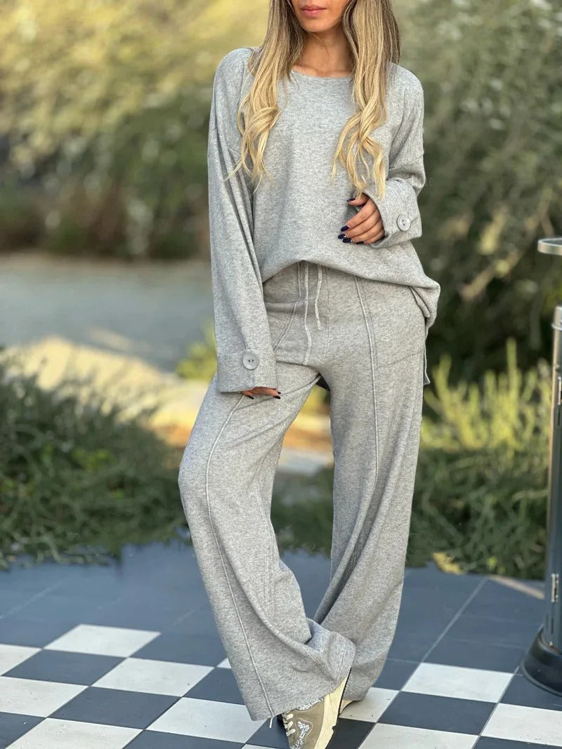 Vrouwelijke Trainingsoutfit Lange Mouwen Joggingbroek
