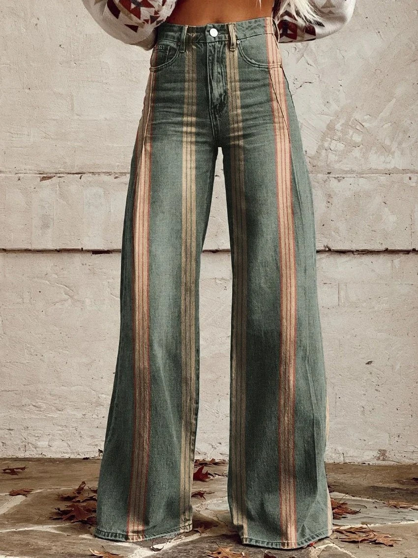 Dames Jeans Wijde Broek Retro Stijl
