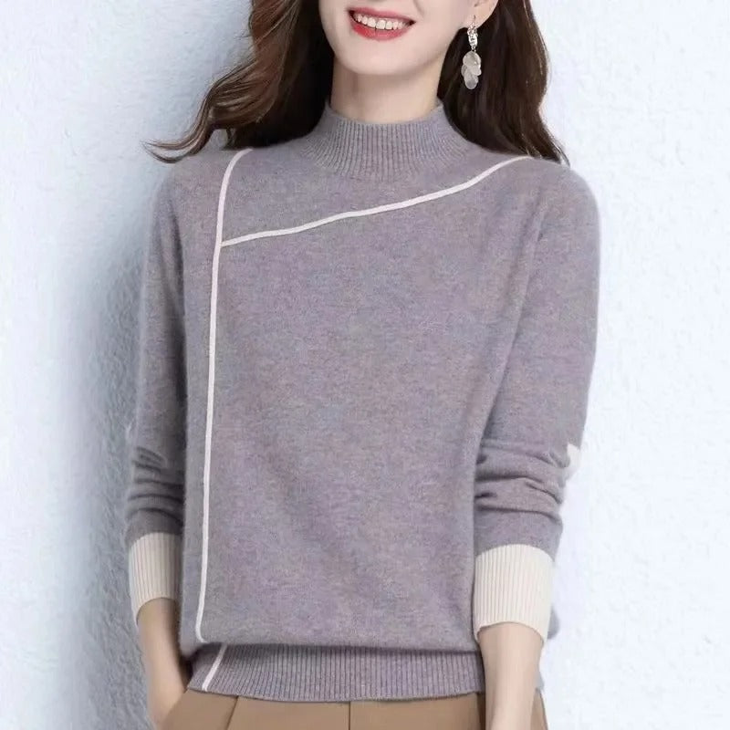Dames Trui Turtleneck Warme Gebreide Stijlvolle Trui