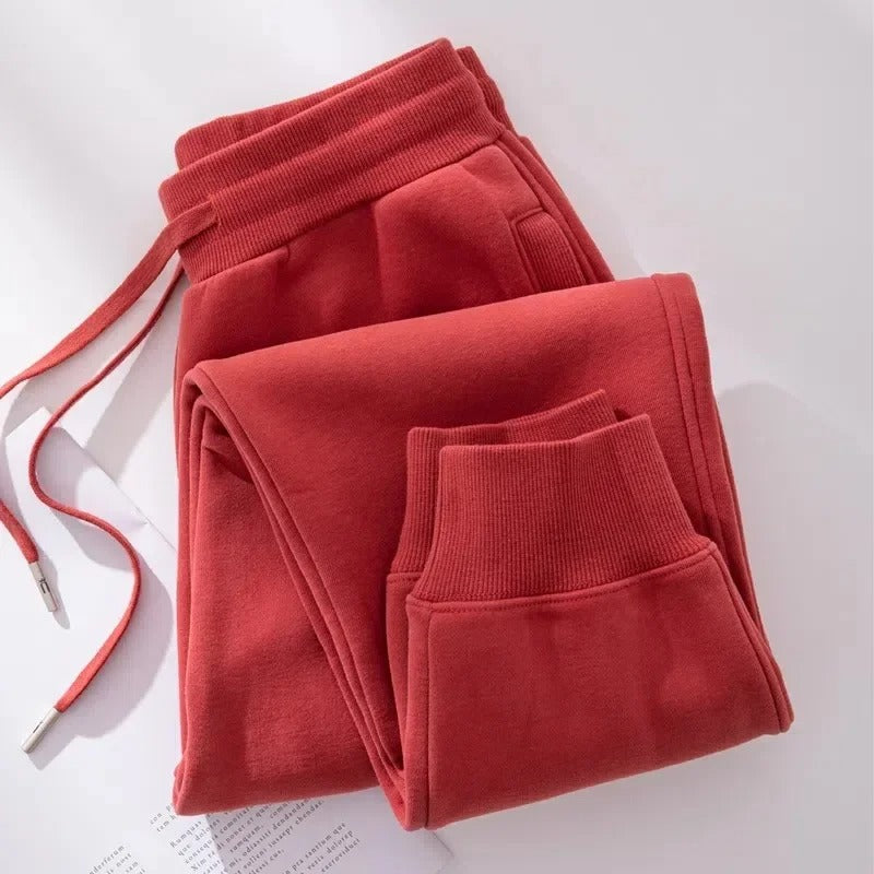Dames Fleece Broek Warme Elastische Lange Broek voor Vrouw