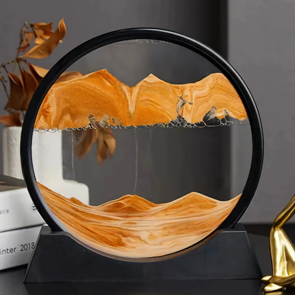 Decoratieve Zandbol met Bewegend Zand – Klein 7 Inch & Groot 12 Inch – Rustgevende Tafelversiering voor Ontspanning en Mindfulness