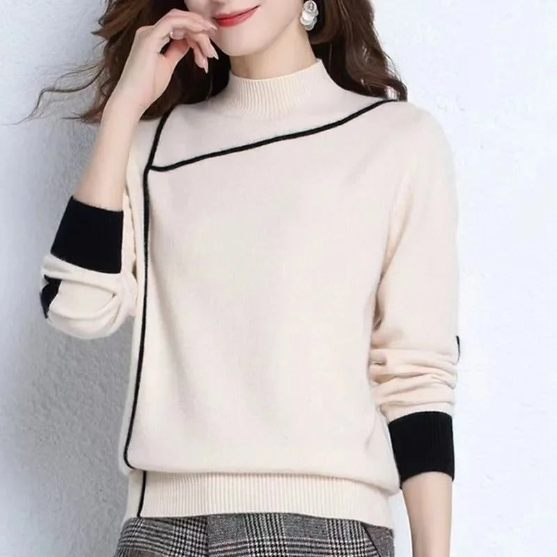 Dames Trui Turtleneck Warme Gebreide Stijlvolle Trui