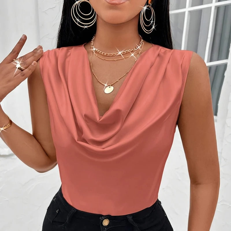 Vrouwelijke Zomer Tanktop Satijn Elegance