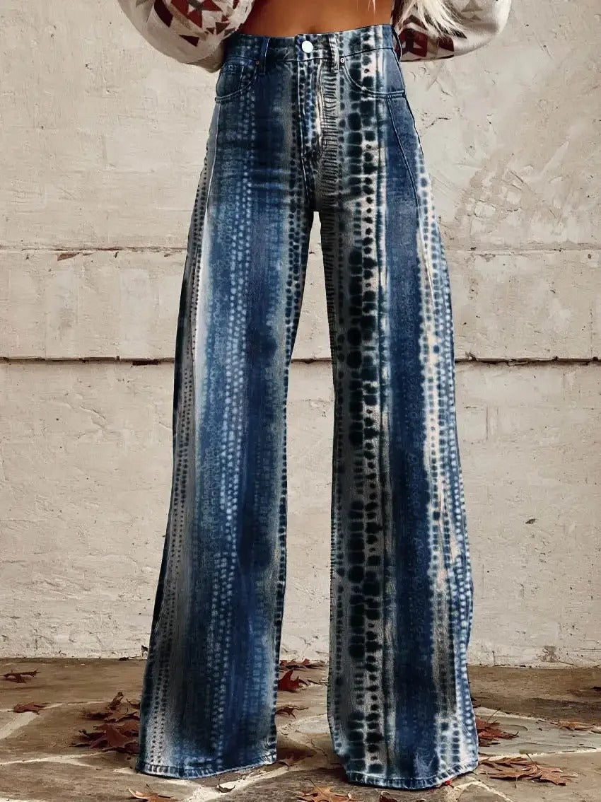 Dames Jeans Wijde Broek Retro Stijl