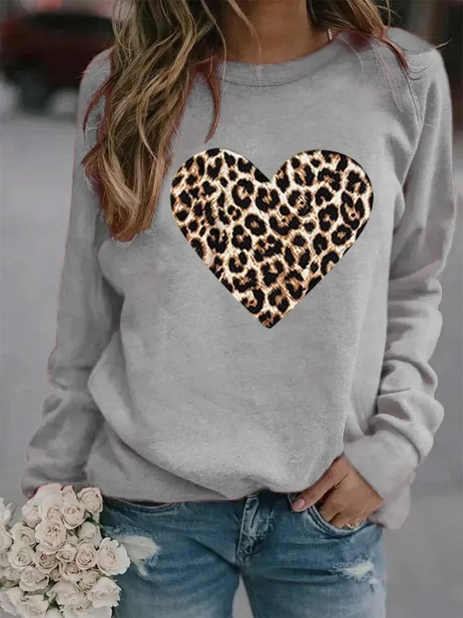 Dames Sweater Dierenprint Ronde Hals Zacht