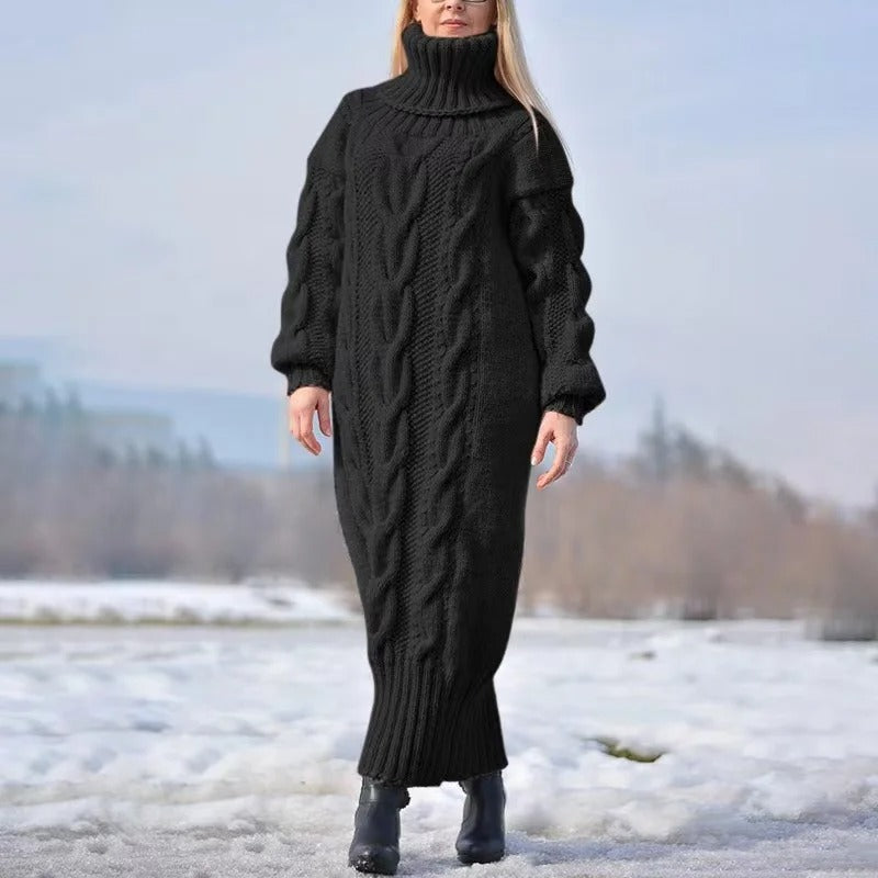 Kabeljurk Lange Mouwen Gebreid Warm en Elegaat