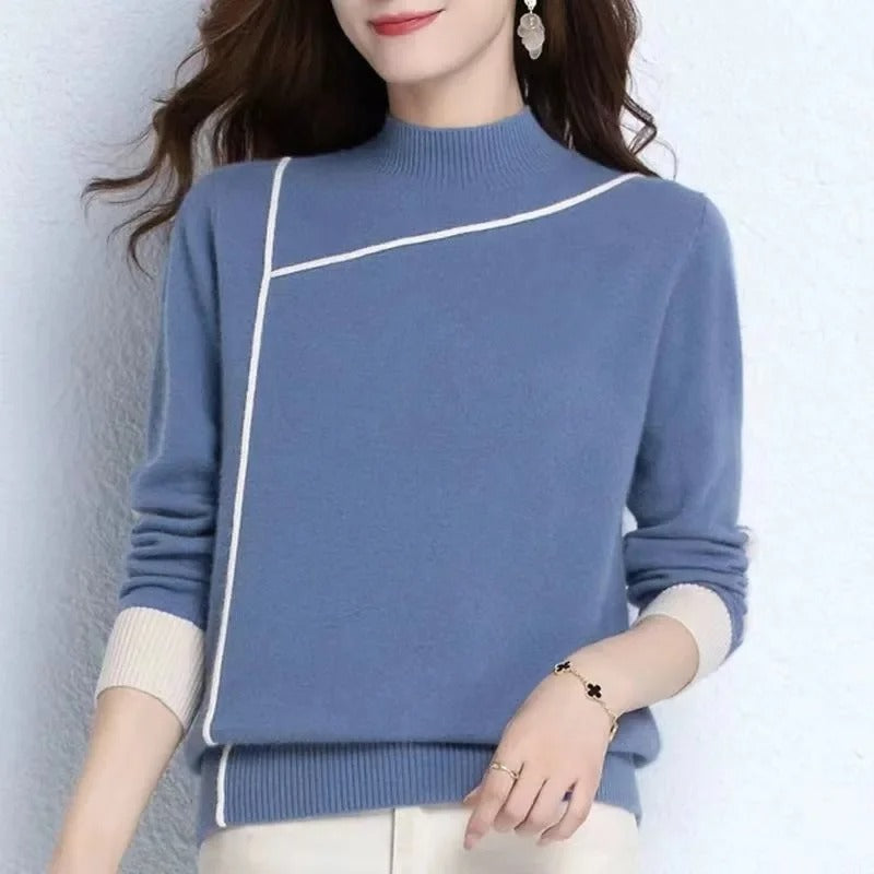 Dames Trui Turtleneck Warme Gebreide Stijlvolle Trui - StudioMarella