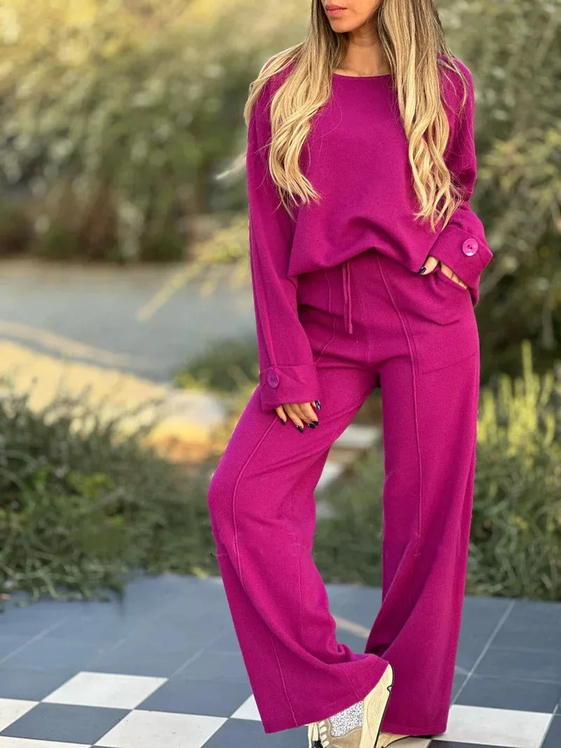 Vrouwelijke Trainingsoutfit Lange Mouwen Joggingbroek