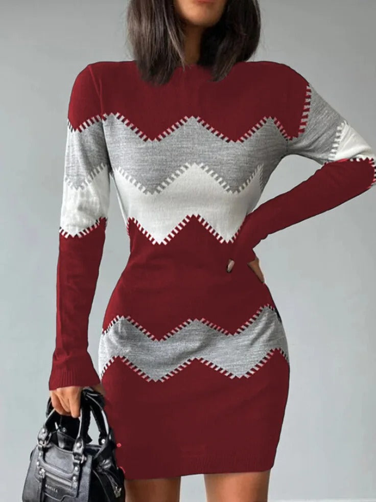 Jurk Mini Gebreid met Leuke Dierenprint
