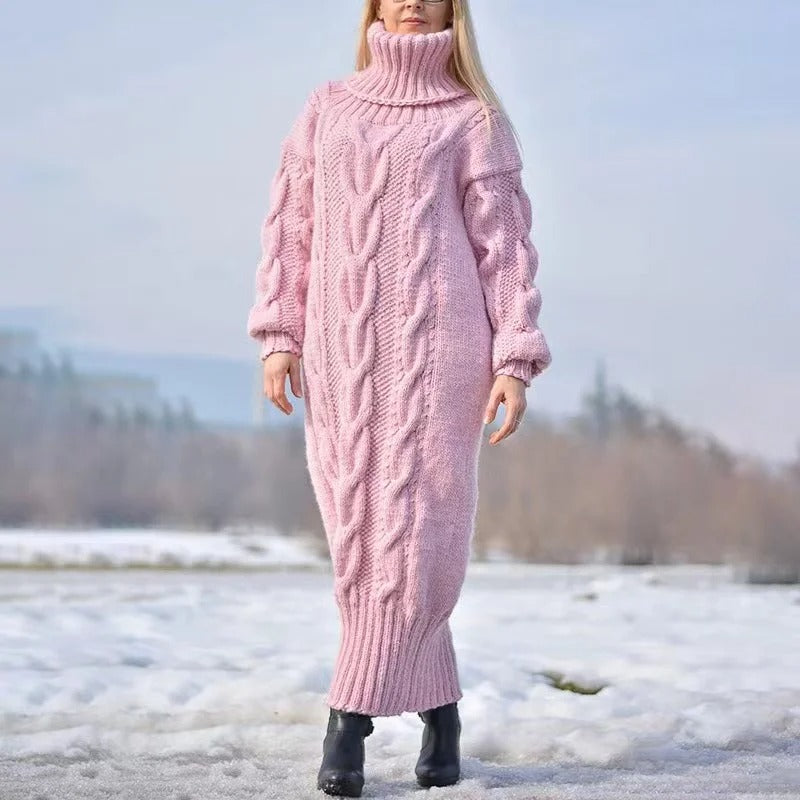 Kabeljurk Lange Mouwen Gebreid Warm en Elegaat