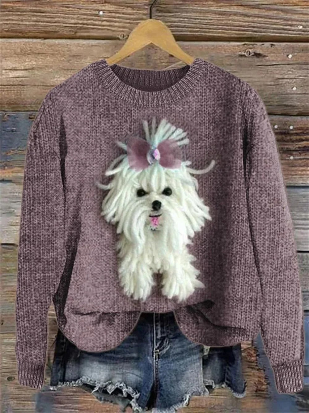 Dames Trui met Leuke Prints en Origineel Ontwerp