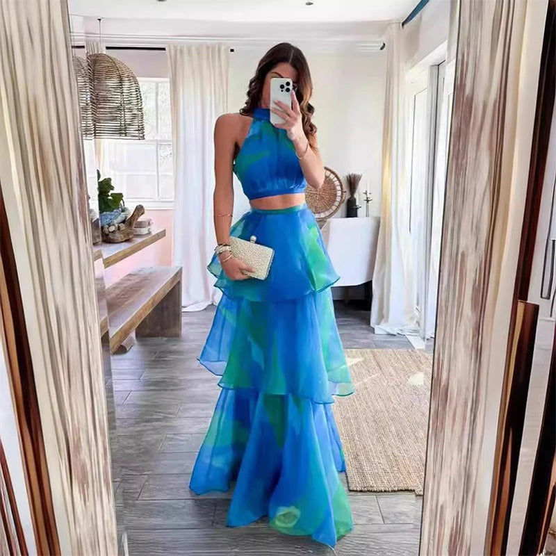 Vrouwelijke Zomeroutfit: Top en Rok Set Mooi en Luchtig - StudioMarella