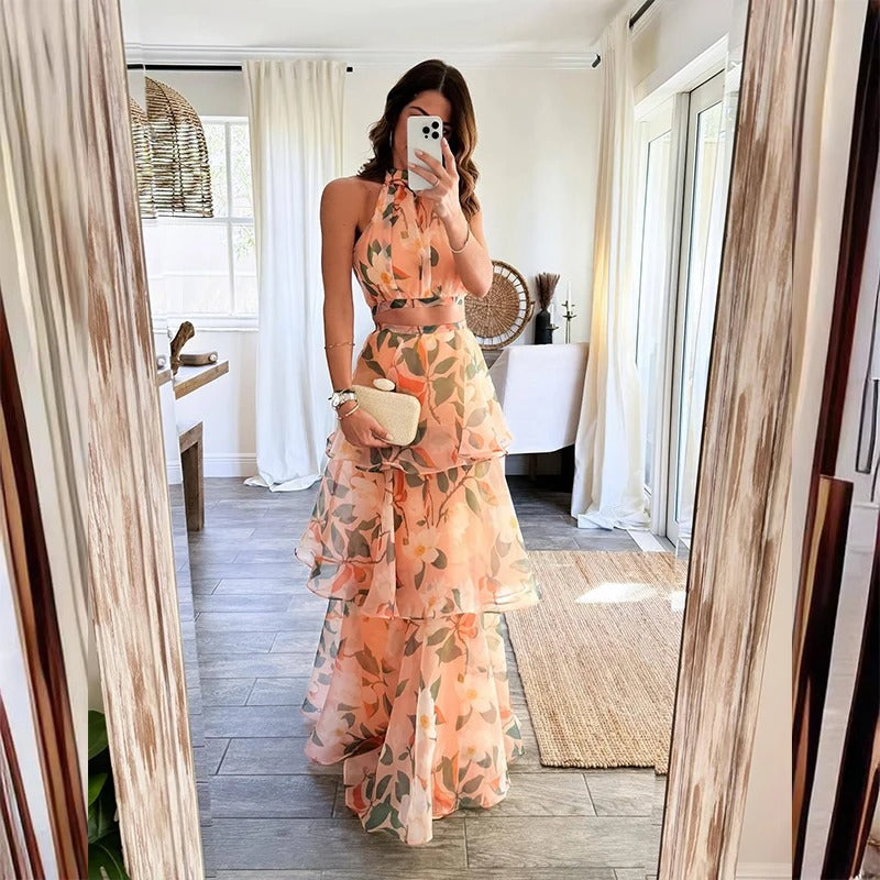 Vrouwelijke Zomeroutfit: Top en Rok Set Mooi en Luchtig