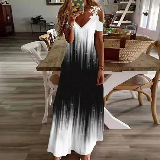 Vrouw Jurk met Bloem Print Zomer Collectie - StudioMarella