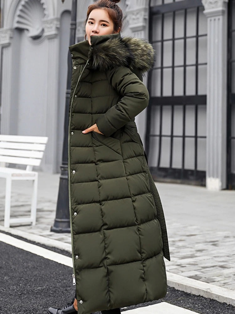 Dames Winterjas Met Ceintuur