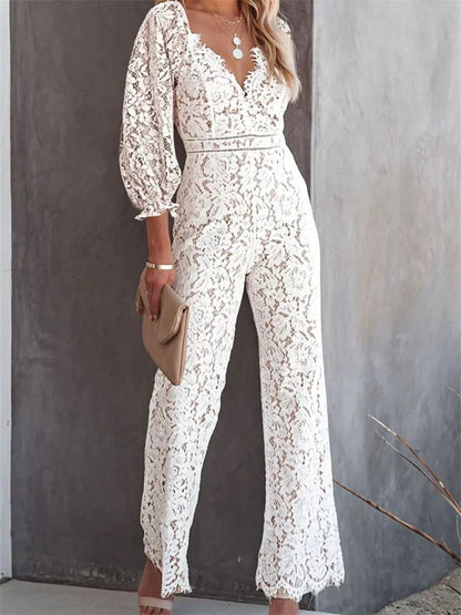 Vrouwelijke Jumpsuit Kanten Avondjurk Elegante Kleding - StudioMarella