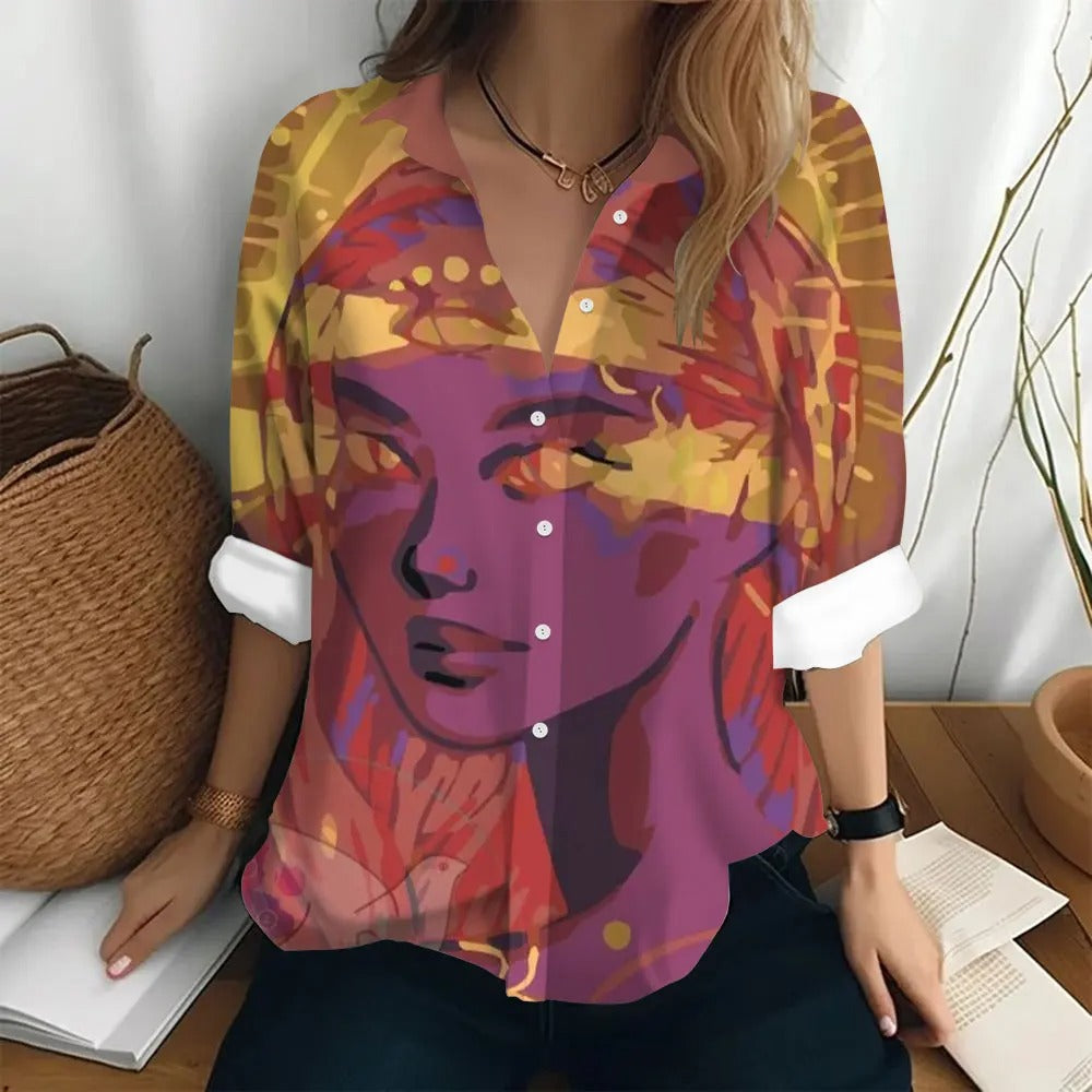 Vrouwenshirt Lange Mouwen Roze Stijlvol