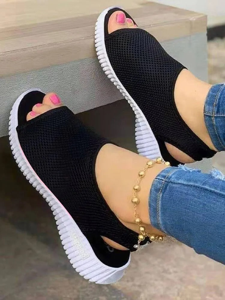 Dames Hak Sandalen Ellenstuk Gesloten Zomer Schoenen