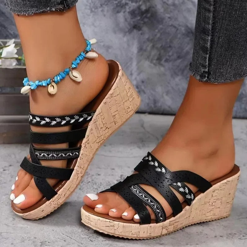 Vrouwensandalen Leer Vintage Stijl Helena - StudioMarella