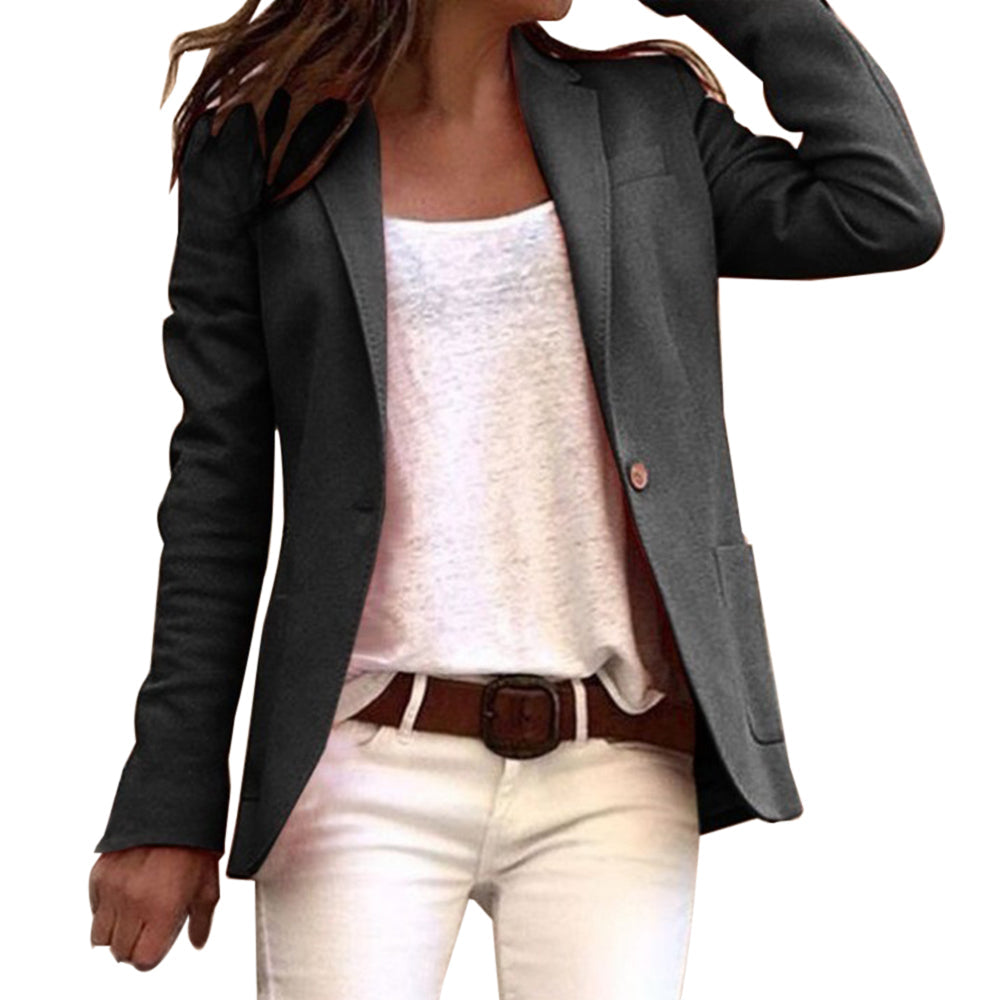 Dames Blazer Smal Model Lange Mouwen Werkoutfit