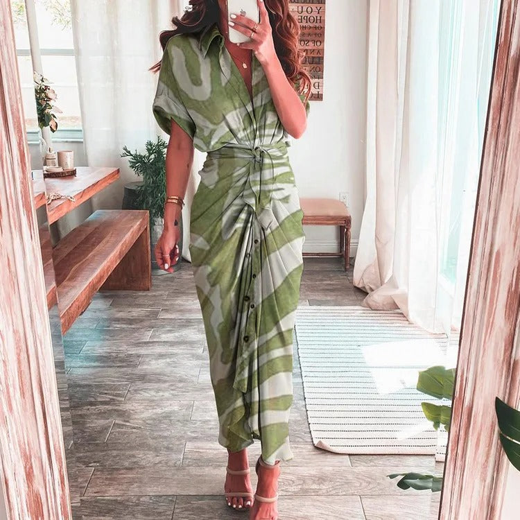 Jurk met Rüschen Vrouwelijk Zomerjurk Mode