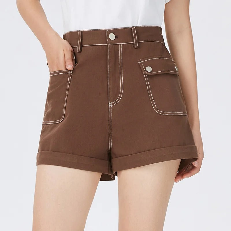 Vrouwelijke Katoenen Shorts A-lijn Zomer Comfortabele Broek
