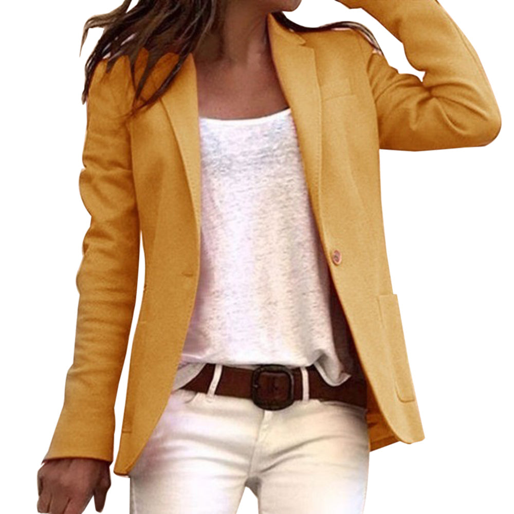 Dames Blazer Smal Model Lange Mouwen Werkoutfit
