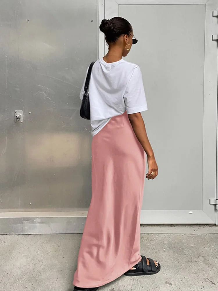 Vrouwelijke Satijnen Rokken Elegant en Chic
