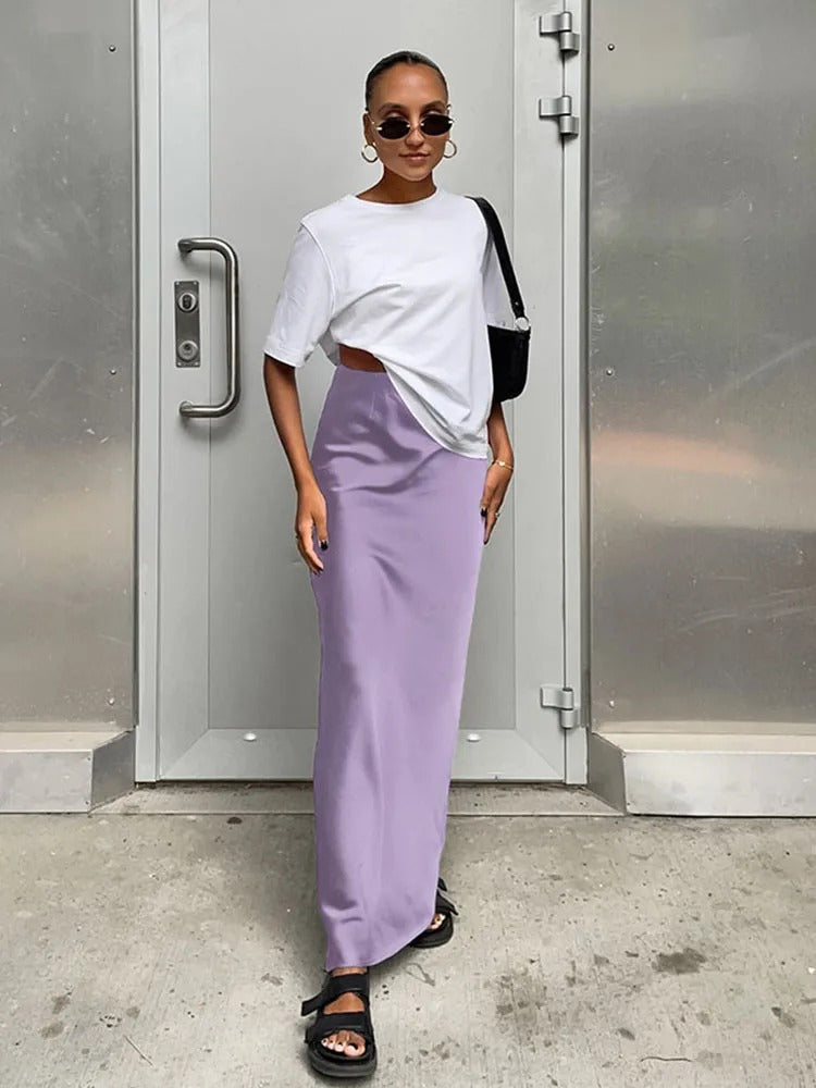Vrouwelijke Satijnen Rokken Elegant en Chic