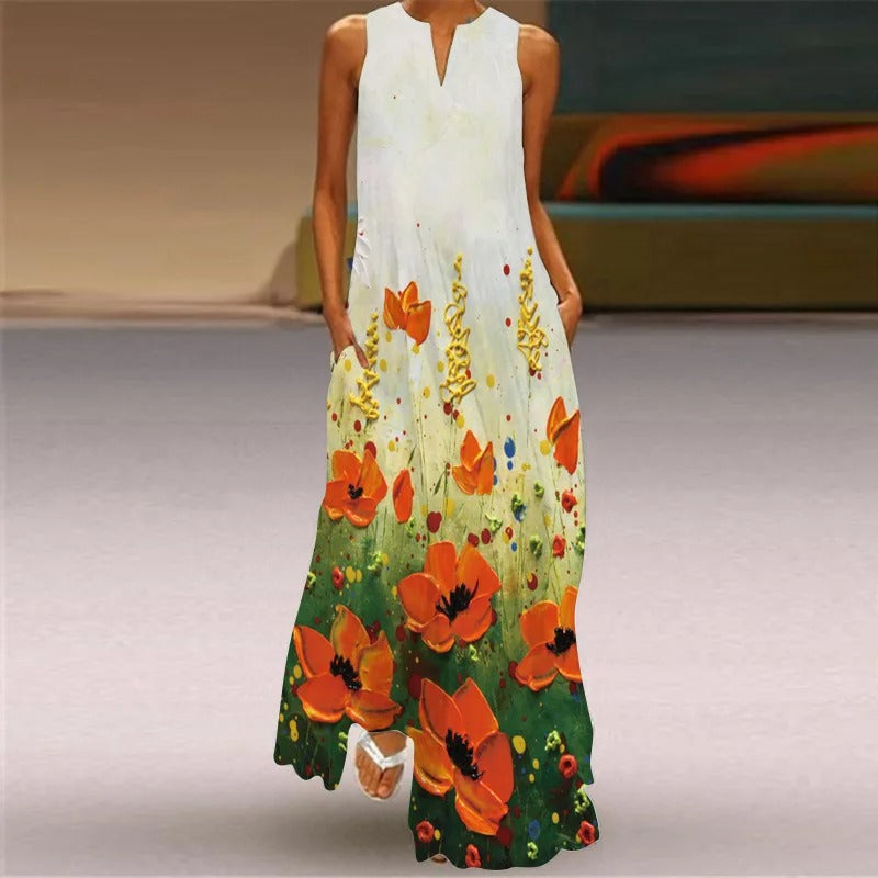 Vrouwelijke Retro Jurk met Leuke Print