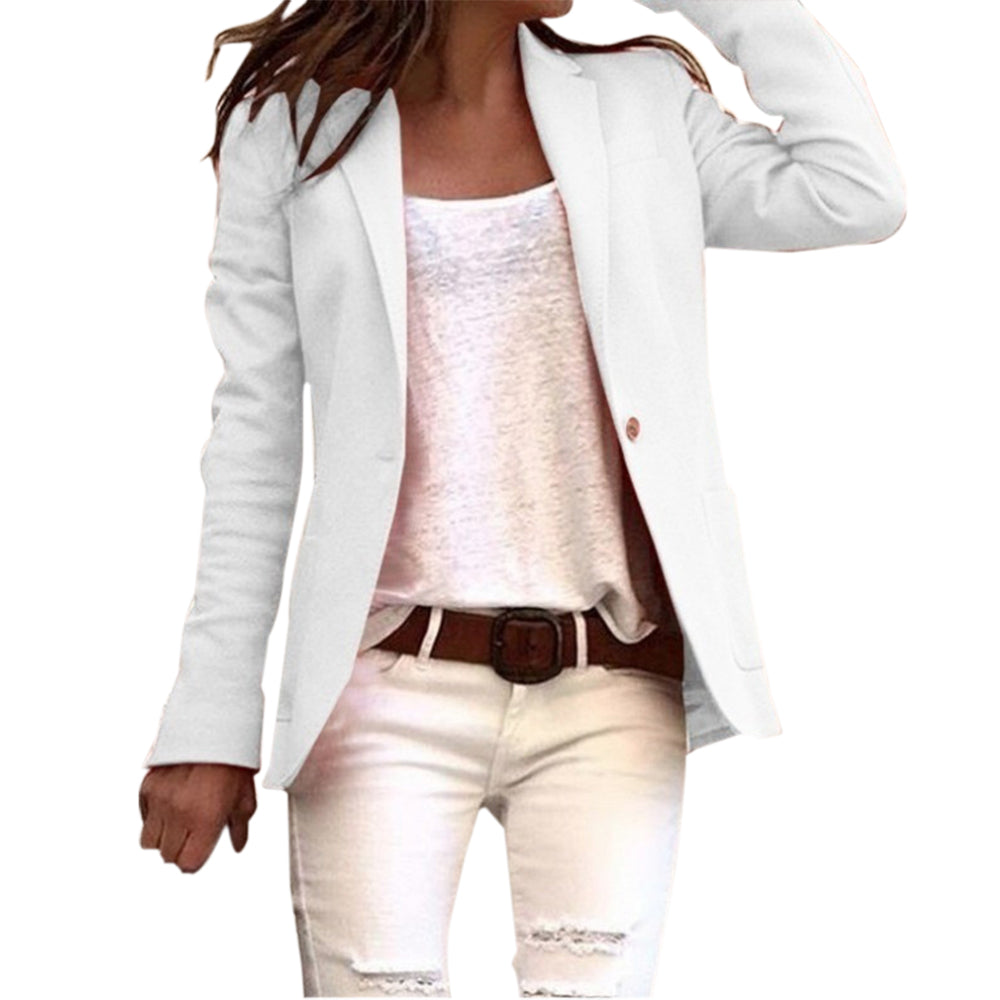 Dames Blazer Smal Model Lange Mouwen Werkoutfit - StudioMarella