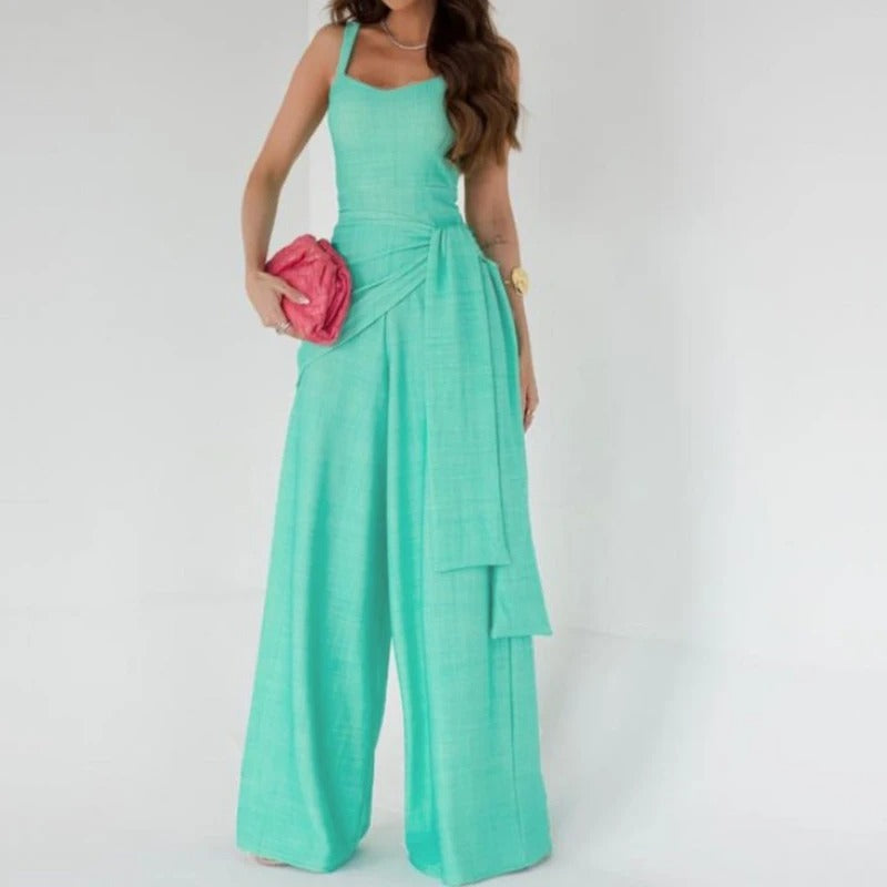 Mouwloze Jumpsuit Zomerjurk voor Vrouw Elegante Stijl