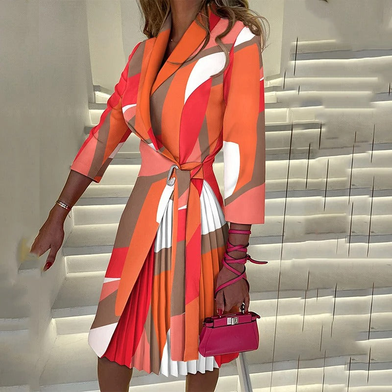 Plooirok Vrouwen Jurk Elegante Korte Zomerjurk