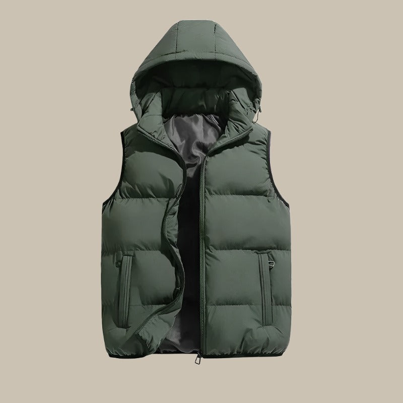Heren Bodywarmer met Capuchon Warm en Waterdicht - StudioMarella