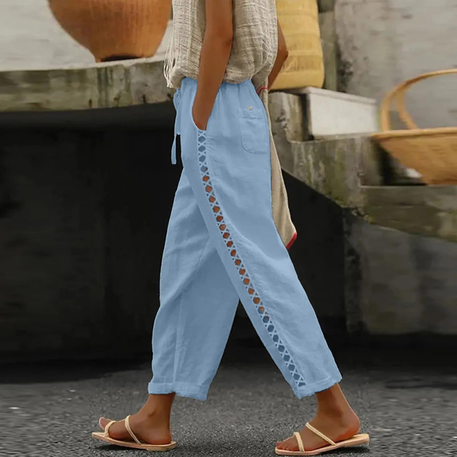 Wijde Broek Casual Baggy Stijl voor Vrouw - StudioMarella