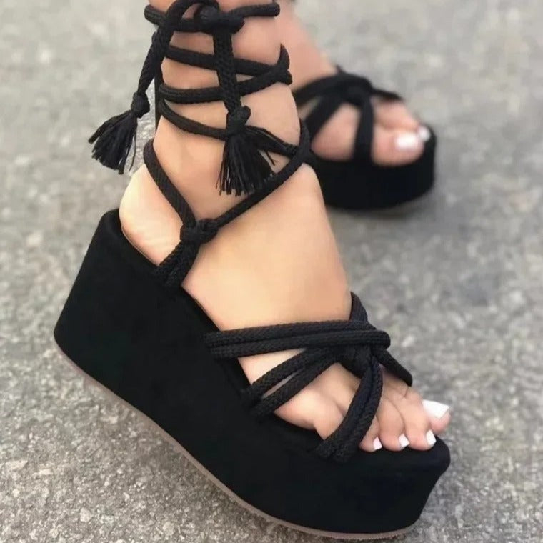 Vrouwen Sandalen Zomer Sleehak Stijlvol - StudioMarella