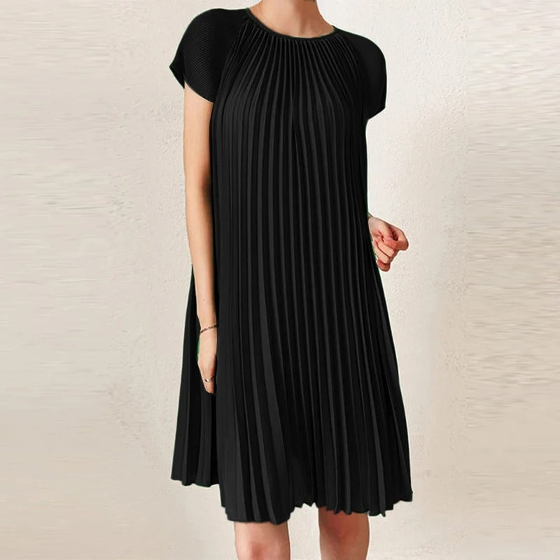 Vrouwelijke Jurk met Plooien Elegant Chique - StudioMarella