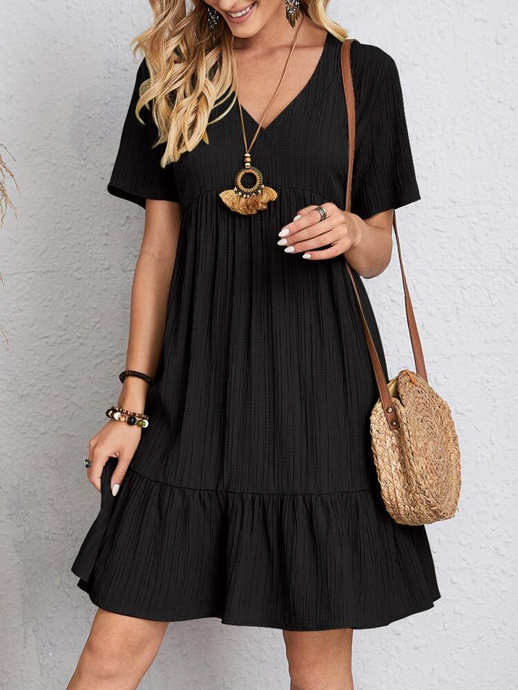 Vrouwelijke Zomerjurk Elegante V-hals Jurk - StudioMarella