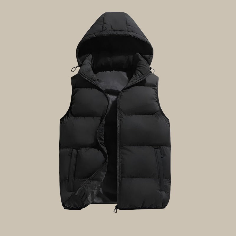 Heren Bodywarmer met Capuchon Warm en Waterdicht