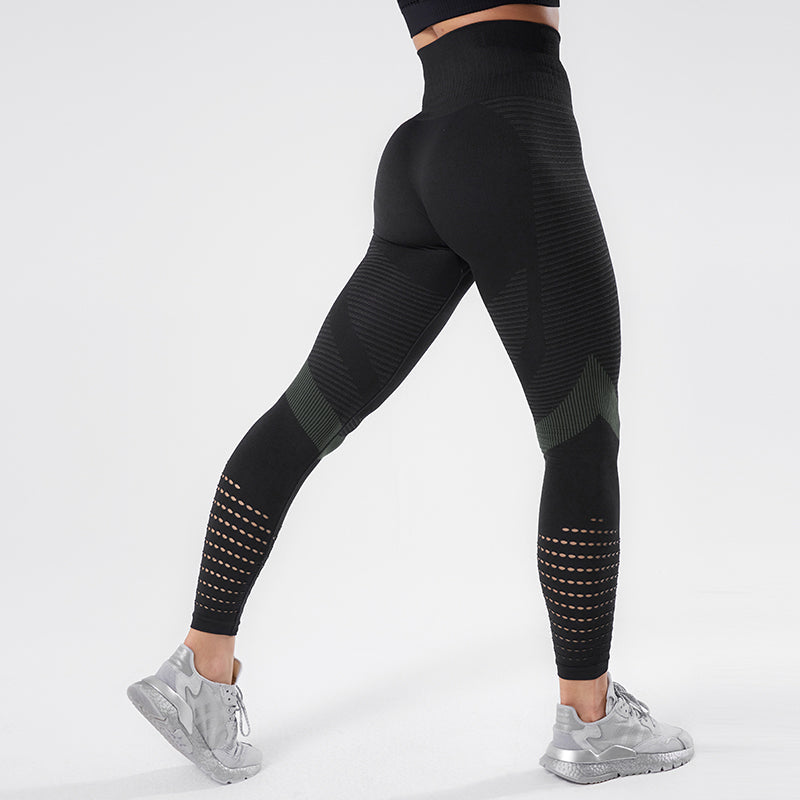 Sportlegging Hoge Taille Ademend Squatproof Zwart